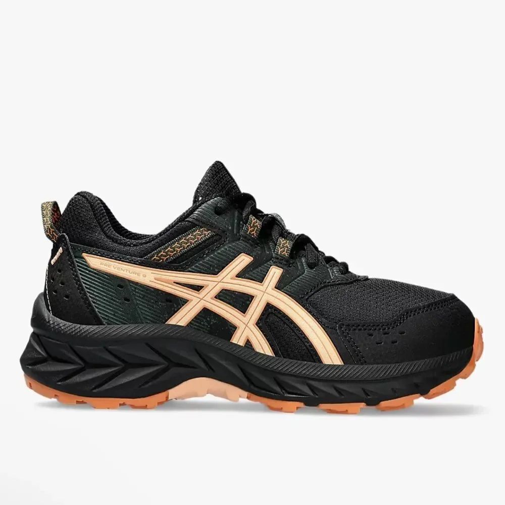 ASICS Orange & Black Kids Lace up Sneakers(Size 1.5)